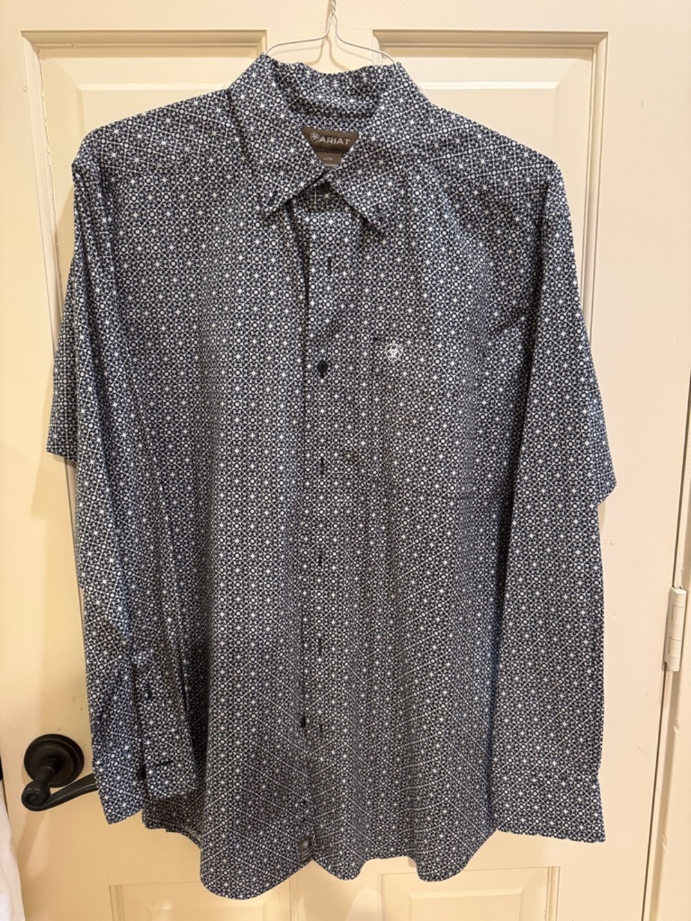 Ariat Men's Navy Micro Geometric Button-Down Shirt